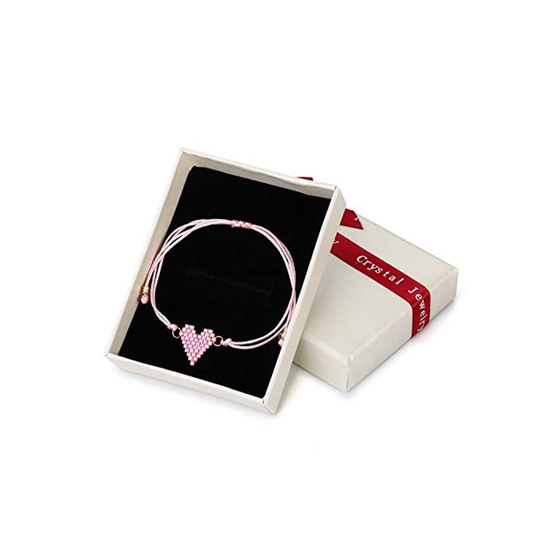 Product Pulsera de cuentas de semillas de cuerda fina rosa para mujer amistad