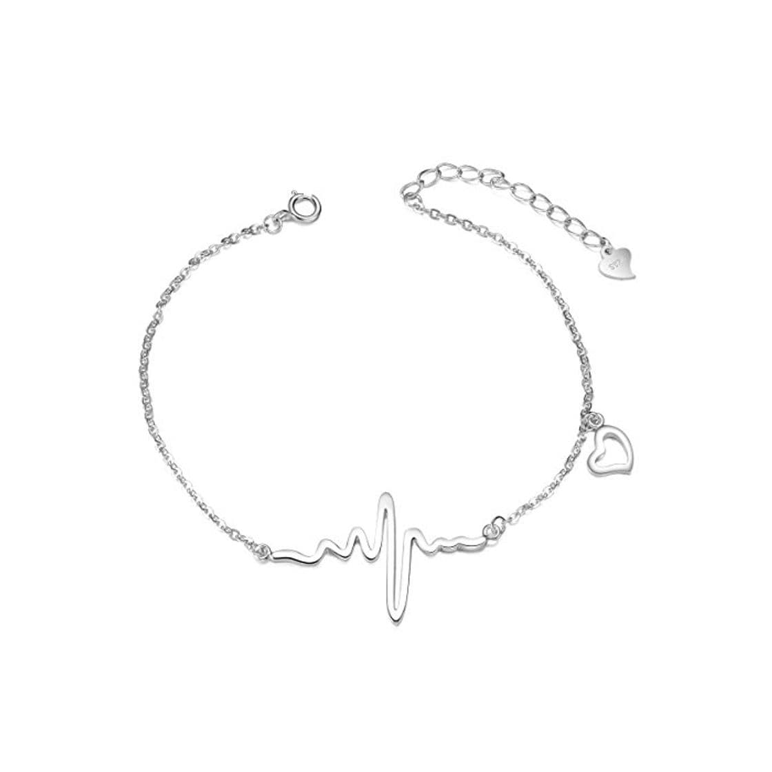 Product SHEGRACE Pulsera de Corazon Mujer de 925 Plata de esterlina con el