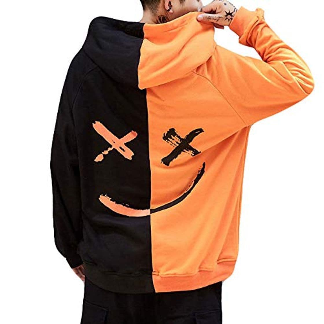 Producto Overdose Sudadera Hombres Patchwork Slim Fit Hoodie OtoñO Moda Outwear Nueva Blusa