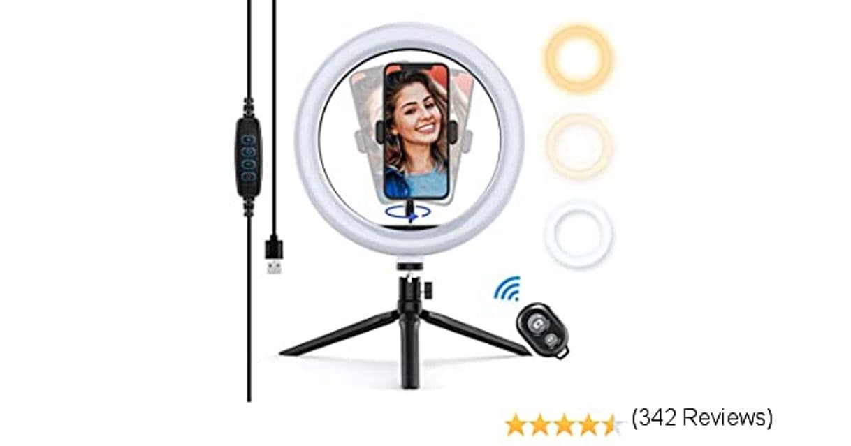 Fashion Yoozon Luz de Anillo LED 10" fotográfica de Escritorio, 3 Colores 10 ...