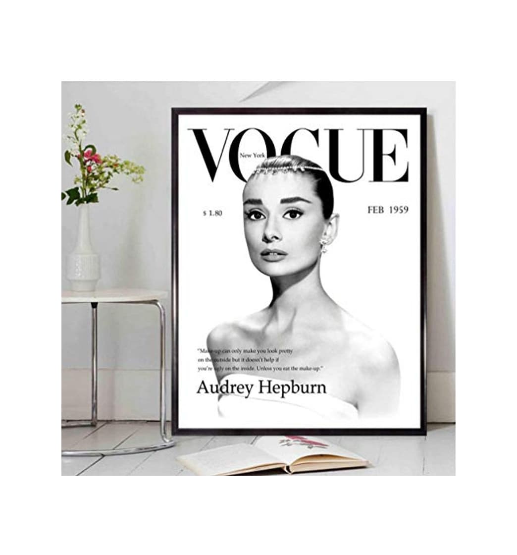 Producto HXQQ Salon Vogue Wall Art Prints y Posters Fashion Canvas Paints Pictures for Living Room Decoración del hogar80x100cm