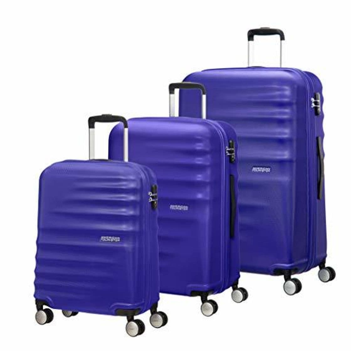 Moda American Tourister WaveBreaker Juego de 3 Maletas, 96 Litros, Azul