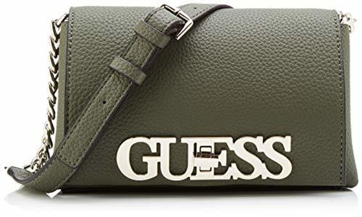 Lugar Guess Uptown Chic Mini Xbody Flap, bolso bandolera para Mujer, Verde