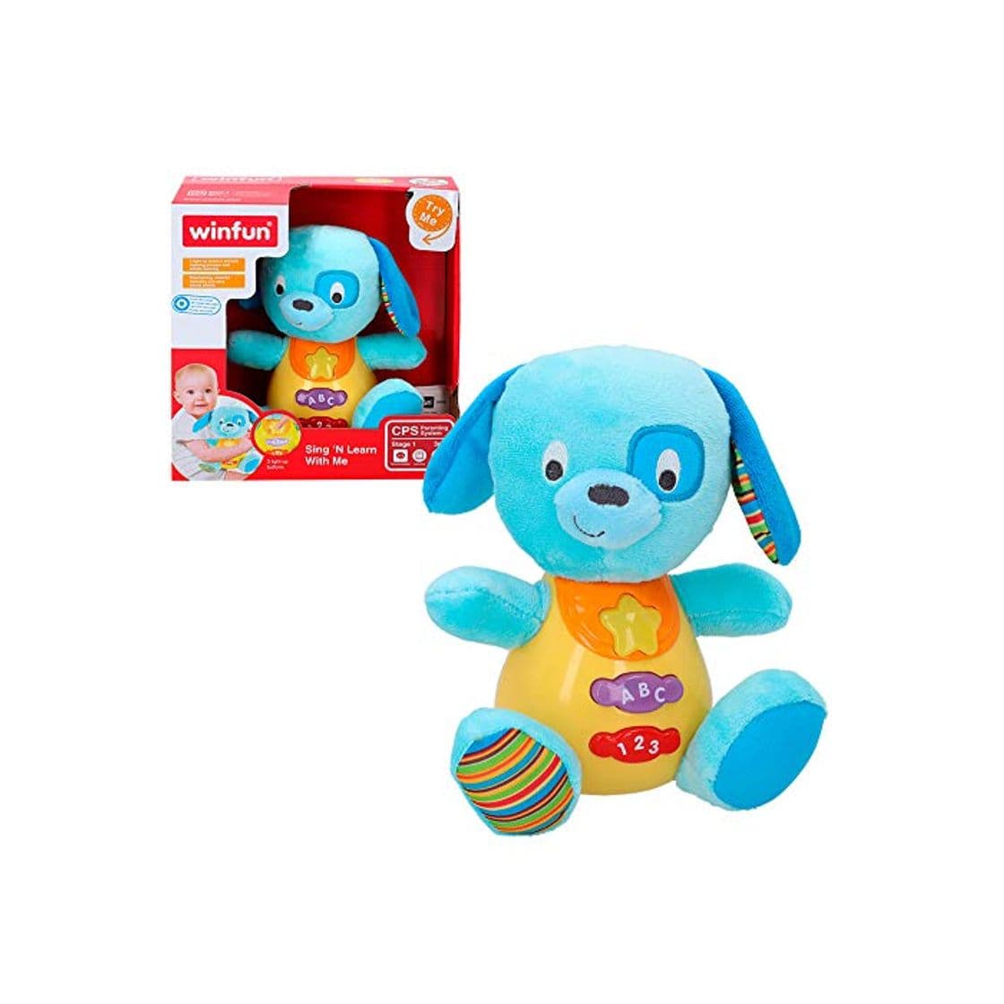 Producto winfun - Peluche Perro para bebés que habla y luces de colores,