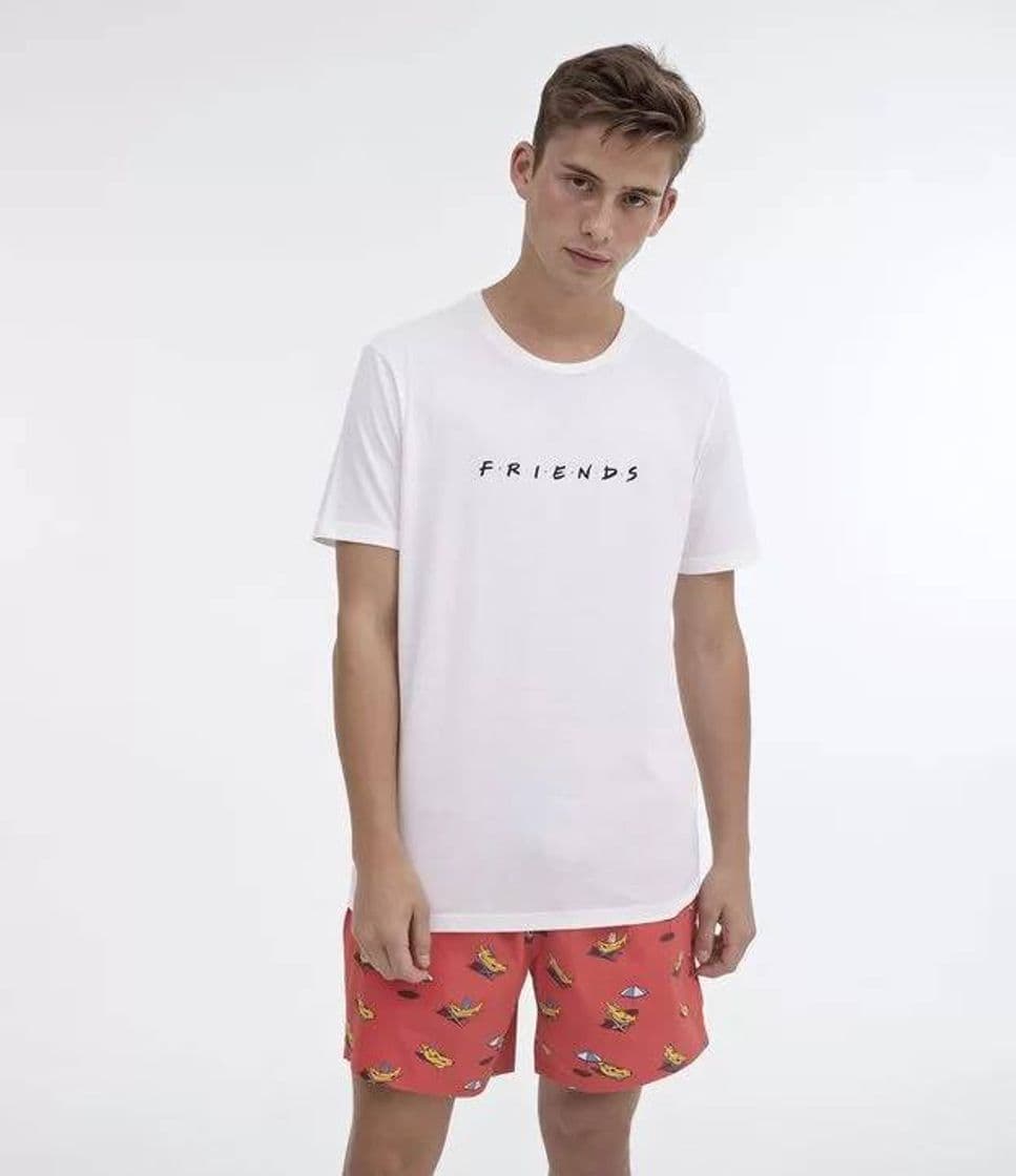 Producto Remera Masculina Manga Corta con Estampa Friends

