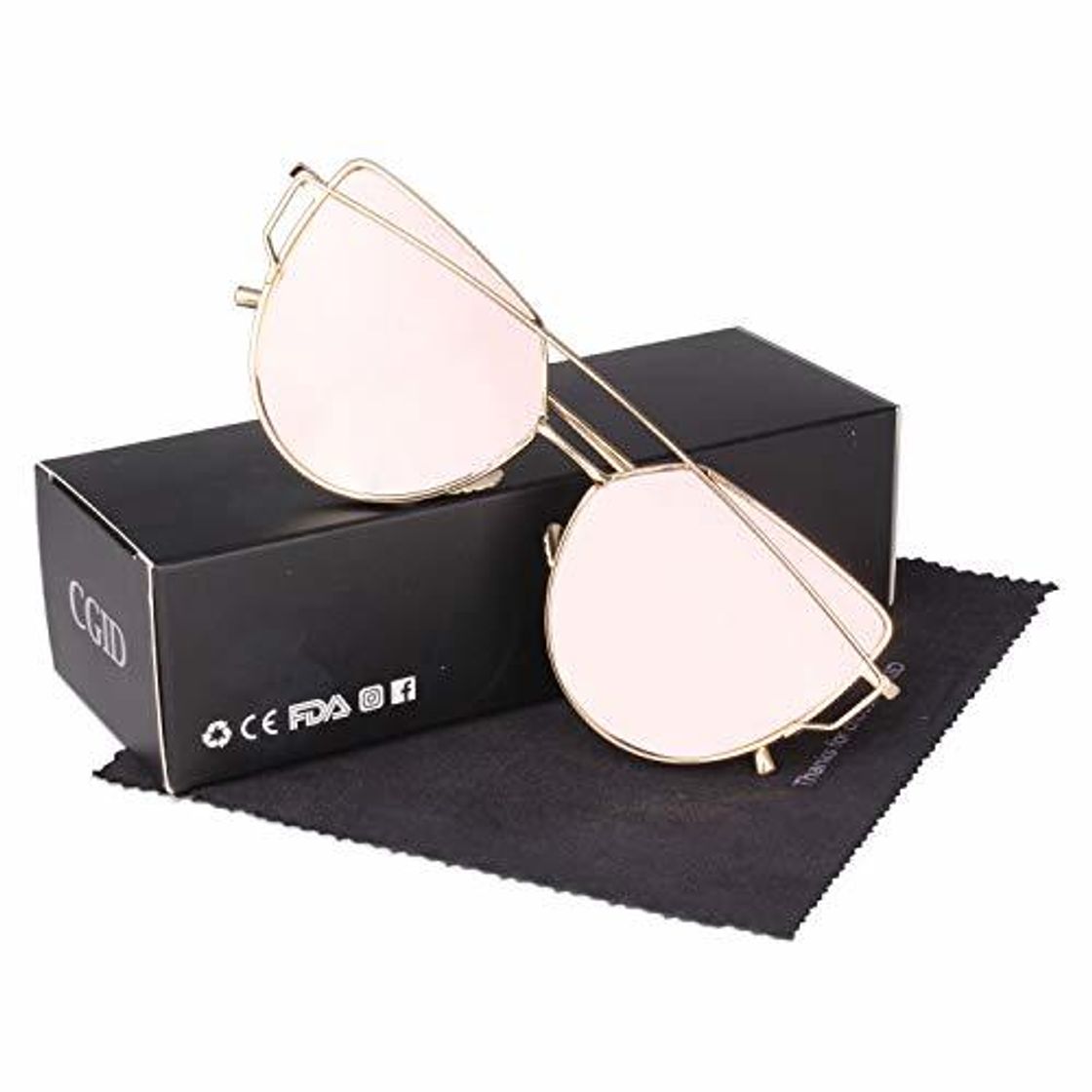 Fashion CGID Espejo de moda Polarizadas ojo de gato Gafas de sol para