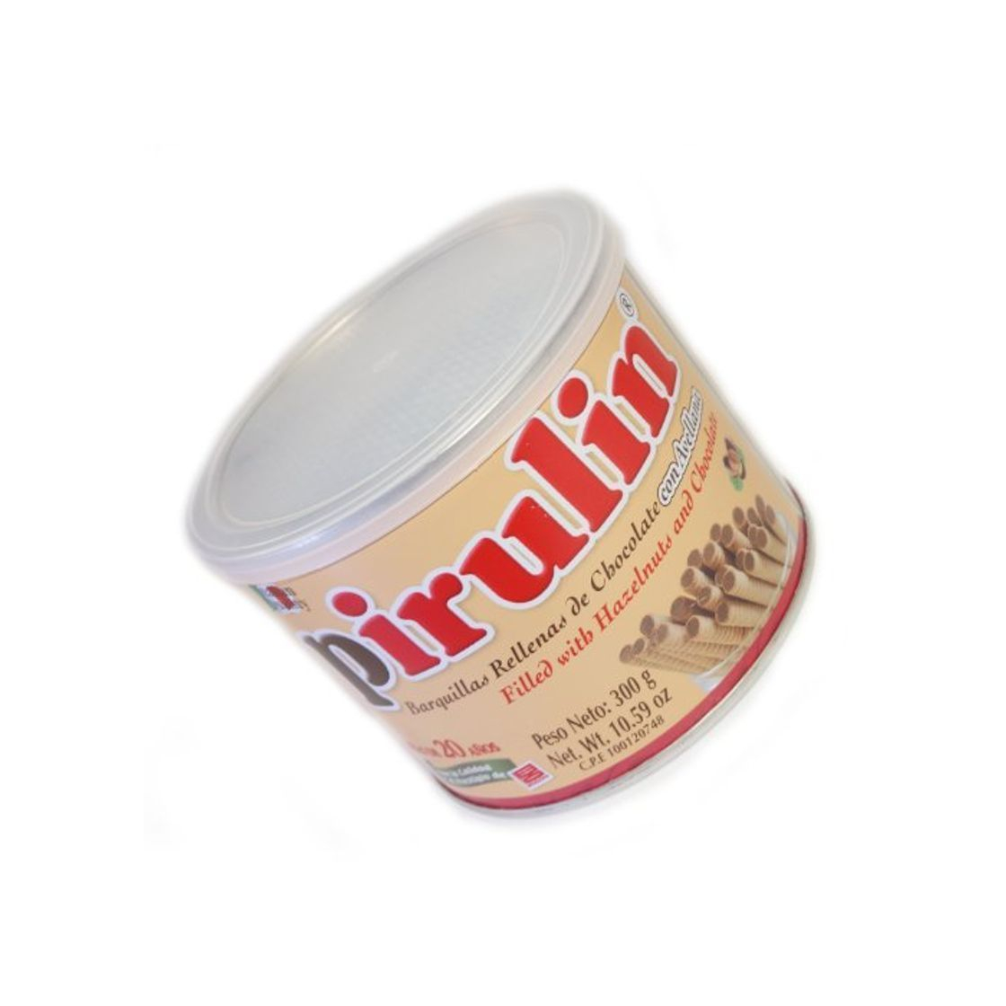 Producto PIRULIN Barquillas Rellenas de Chocolate y Avellanas 300 gr