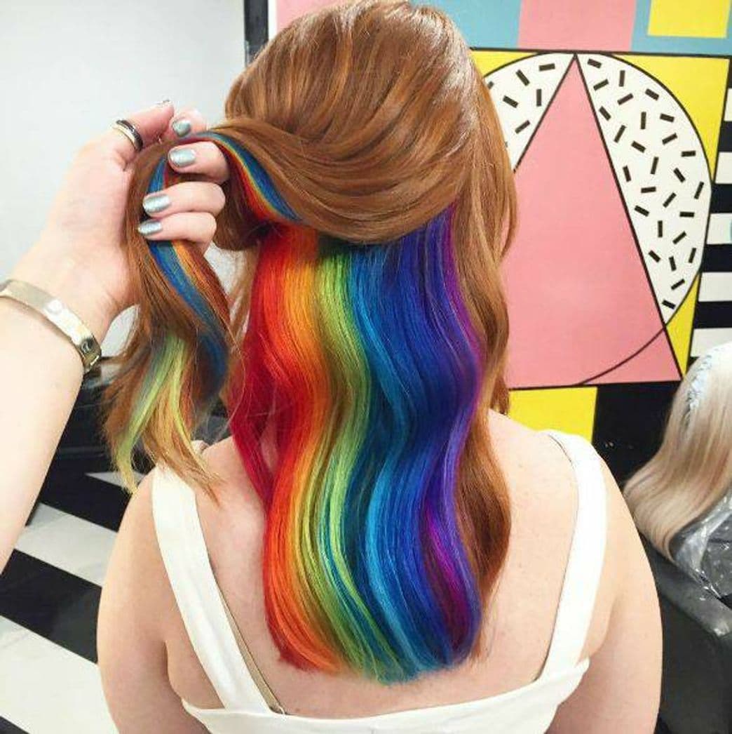 Moda Cabelo Com Um Arco-íris Escondido Vai Inspirar Você 