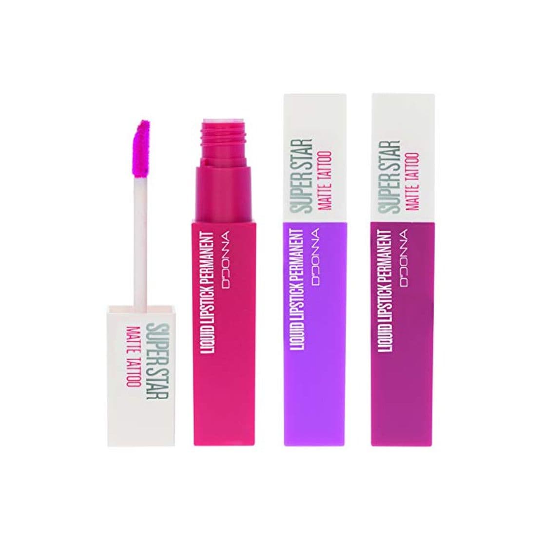 Product Lote Cia&Co 3 x Super Star Matte MORADOS - Barra de Labios