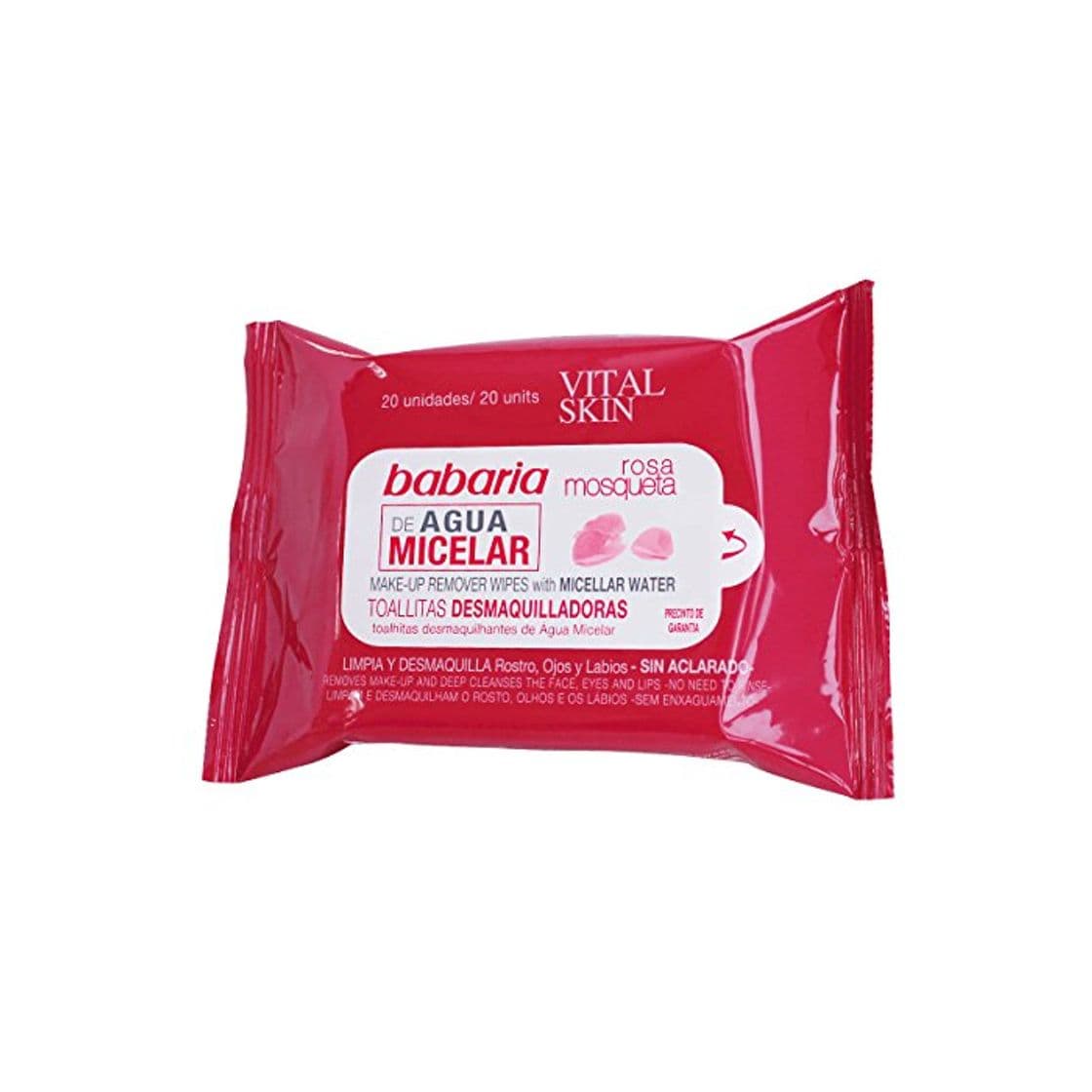 Product Babaria Toallitas Desmaquilladoras Agua Micelar Vital Skin Rosa Mosqueta