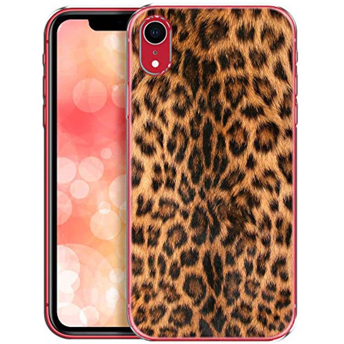 Producto OOH!COLOR Carcasa para Móvil Compatible con Funda iPhone XR Transparente con Dibujo Silicona Fina Suave Bumper Teléfono Caso para iPhone XR Leopardo