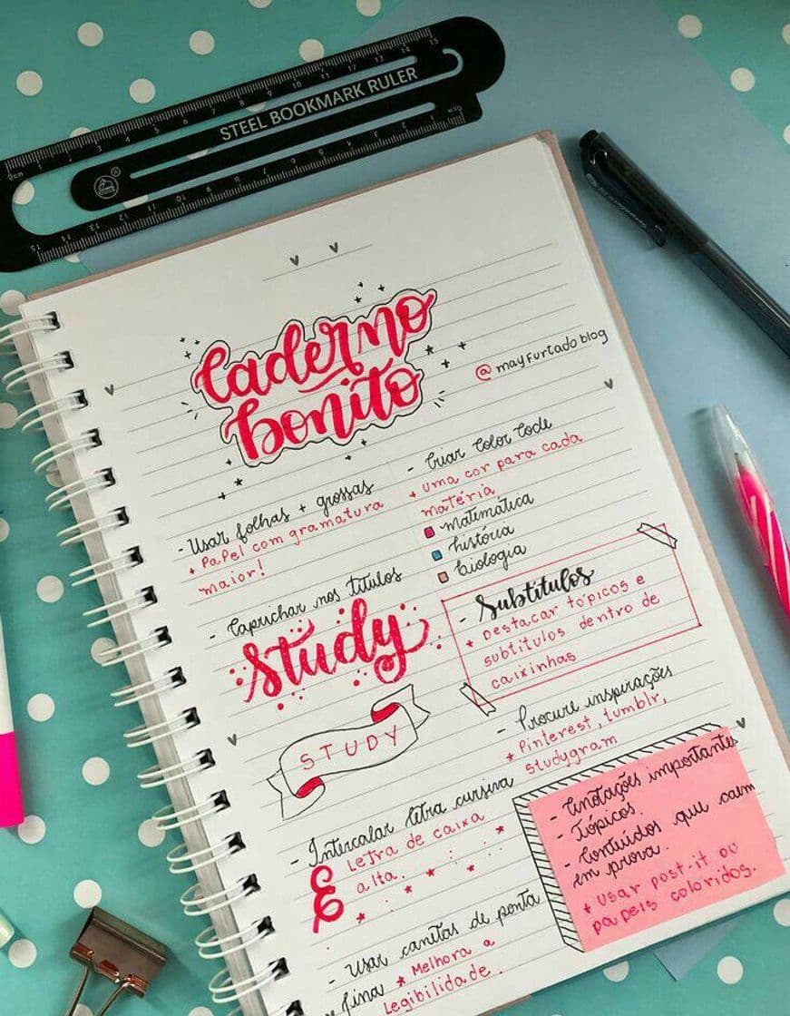 Moda Para ter um caderno bonito💟