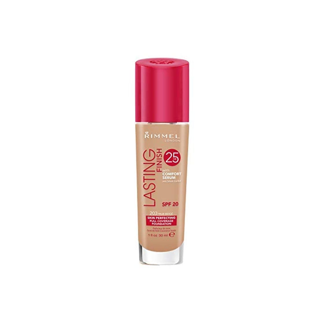 Belleza Rimmel London Lasting Finish Foundation 25H Base de Maquillaje Tono 203 True