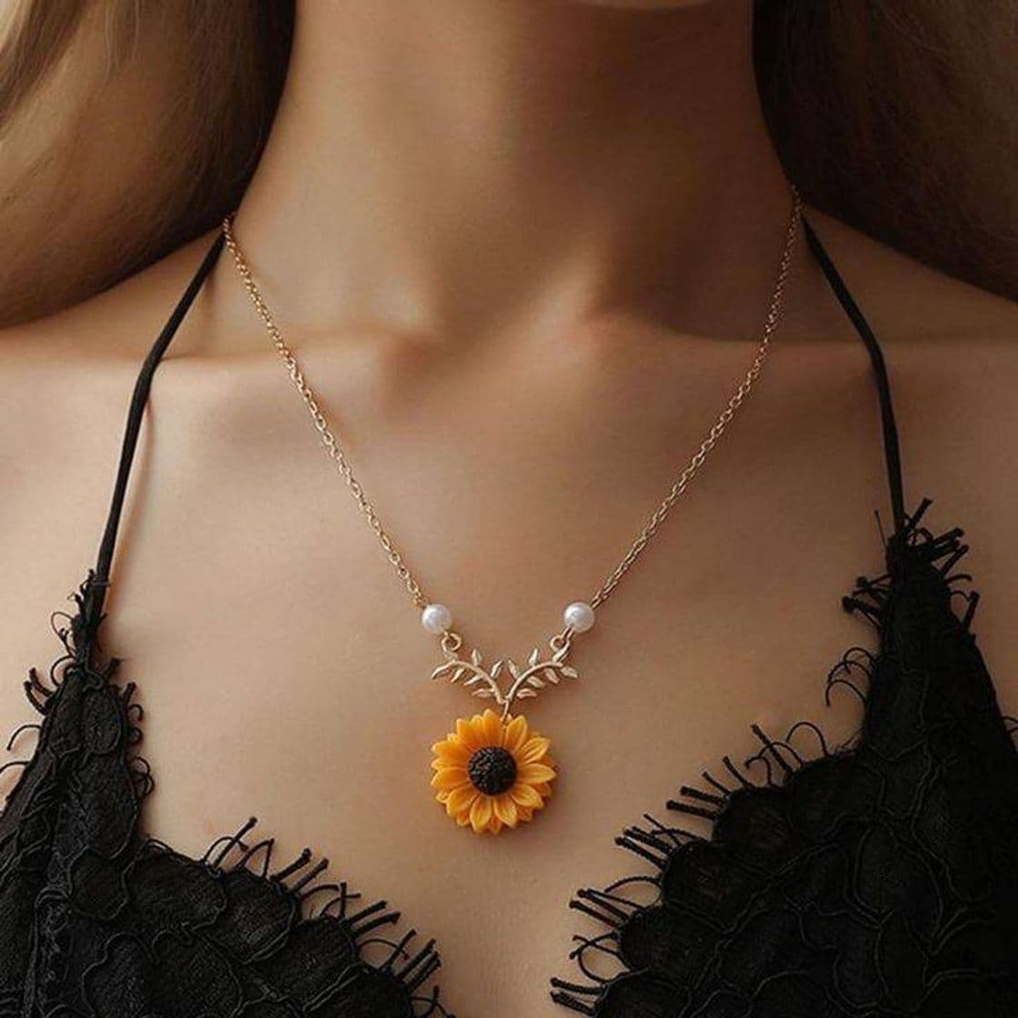 Producto 5 Piezas Totalmente Collar en Forma de Girasol Collar con Colgante de