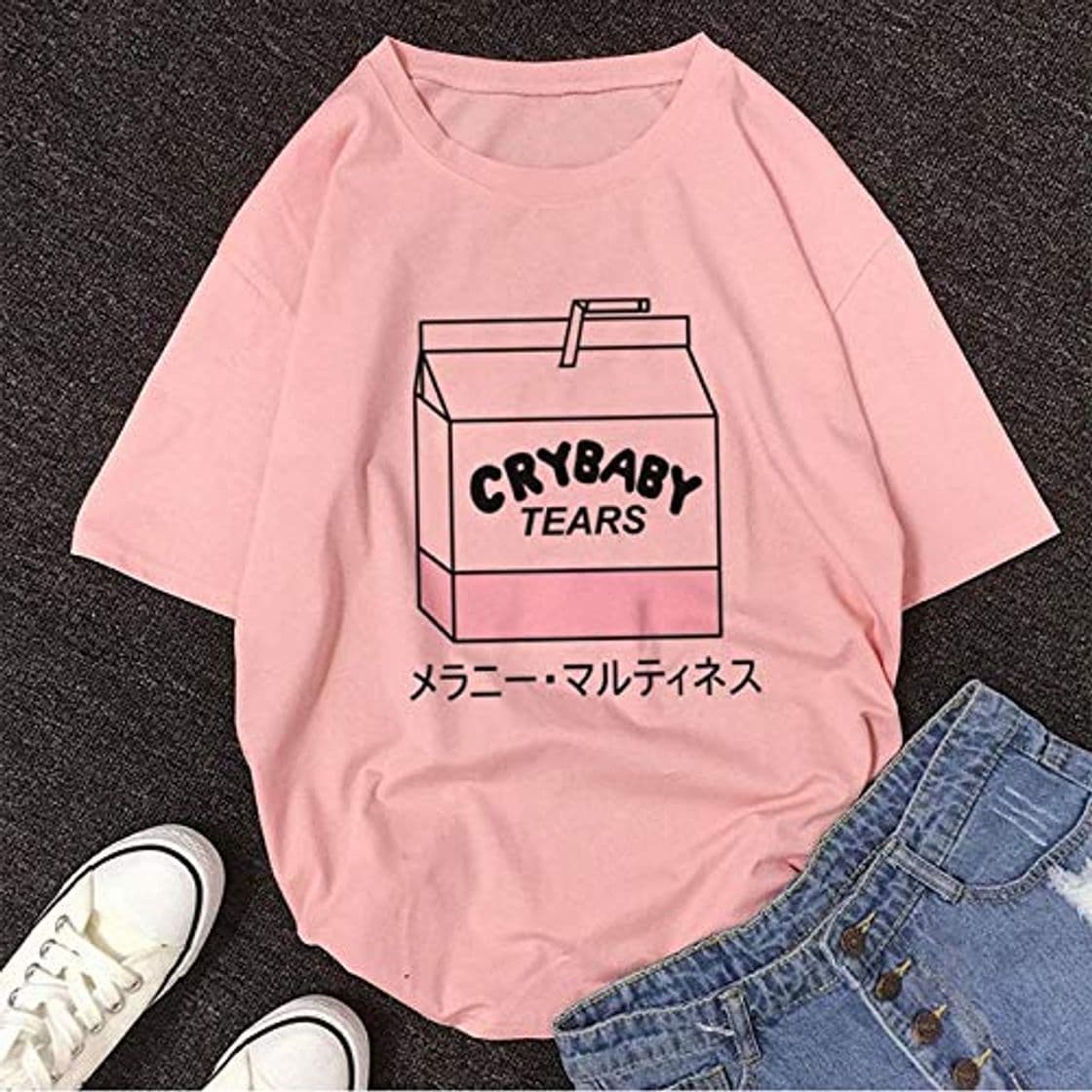 Producto SKJSB Camiseta Peach Juice Aesthetic T Shirt Women Cute Pink Summer Casual