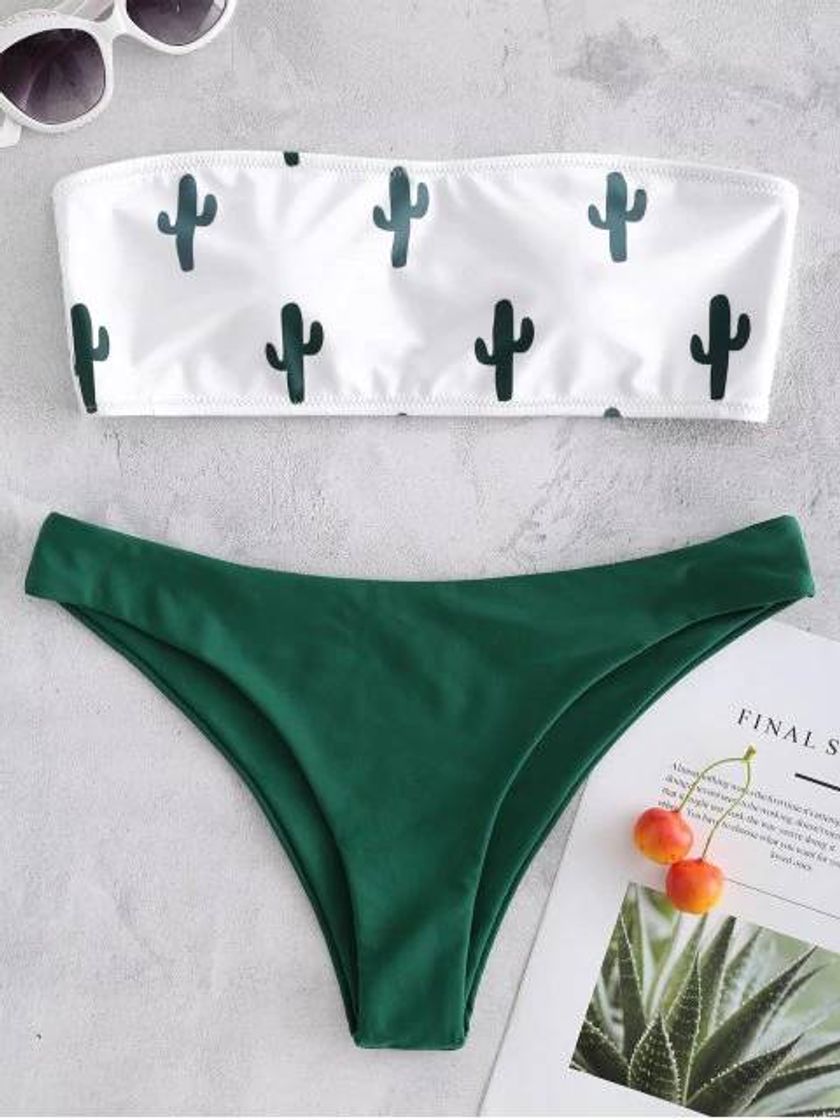 Moda Bikini estampado de cactus