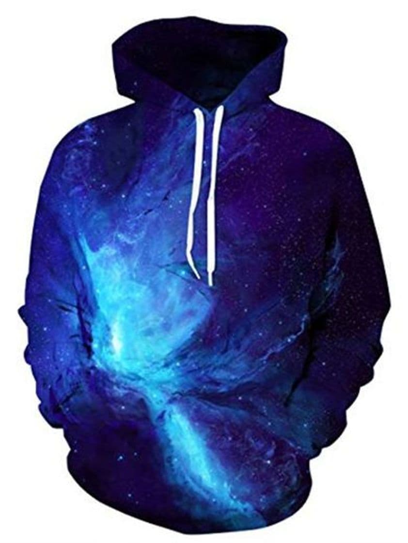 Fashion Goodstoworld Sudaderas Hombre 3D Nebulosa Sudaderas Mujer con Capucha Pullover Hoodie Casual Hoody Sweatshirt Personalizada Pulóver Ropa Azul Oscuro S