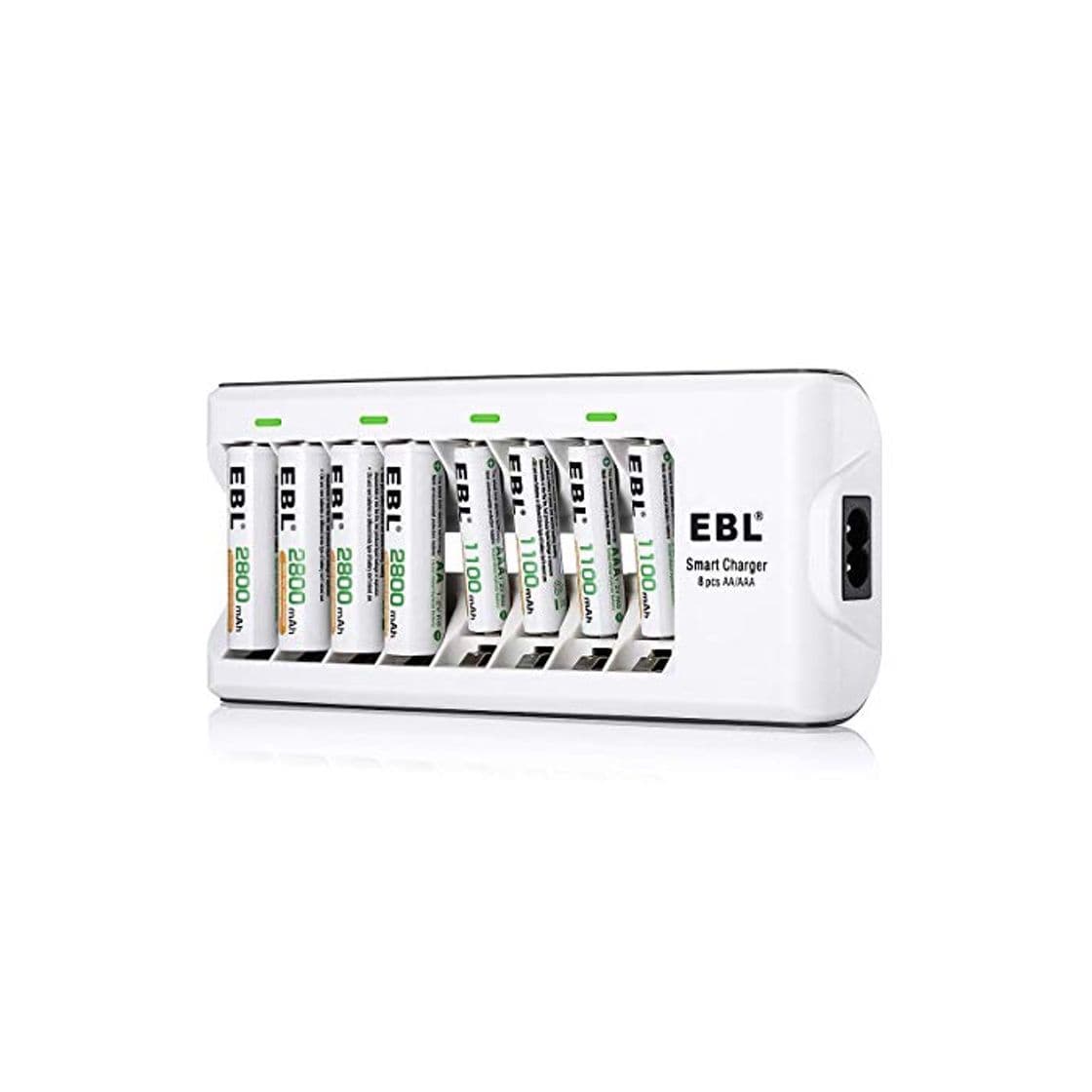 Product EBL 808 Cargador de pilas con 4 Unidades de AA 2800mAh y