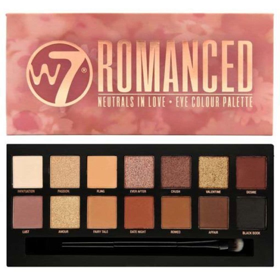 Belleza W7 Neutrales Romance Enamorado 14 Color Ojos Paleta Sombra Tonos Melocotón