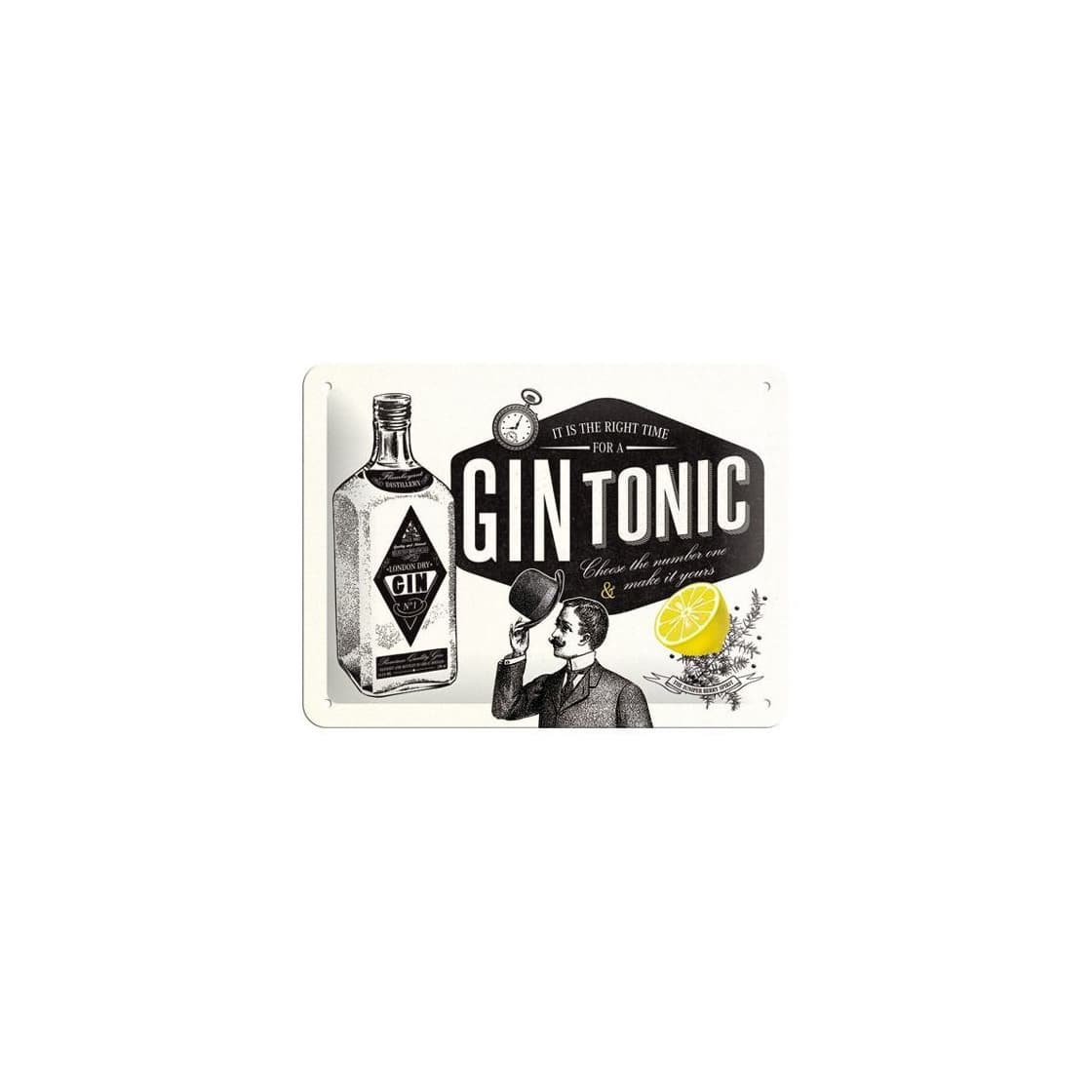 Product Nostalgic-Art Cartel de Chapa 15x20 -Gin Tonic