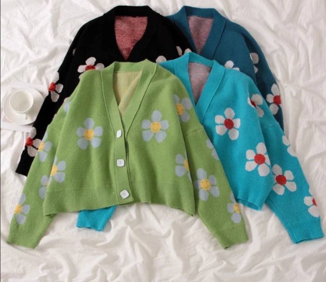 Moda Cardigan flores