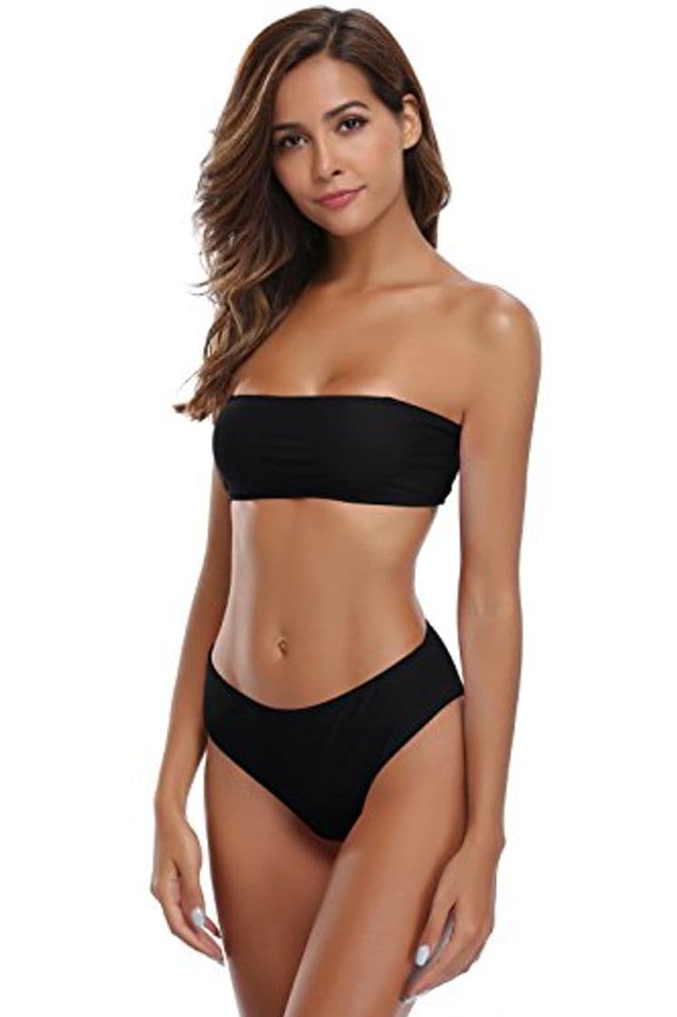 Producto SHEKINI Mujer Bandeau Push Up Bikini Set Sin Tirantes Bañador Traje De