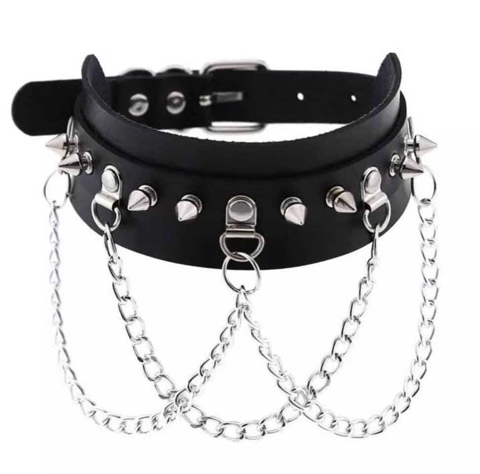 Fashion Choker negro cadenas 