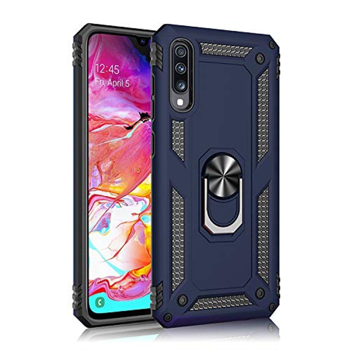 Producto BestST Funda Samsung Galaxy A70 con Anillo Soporte, con HD Protector de