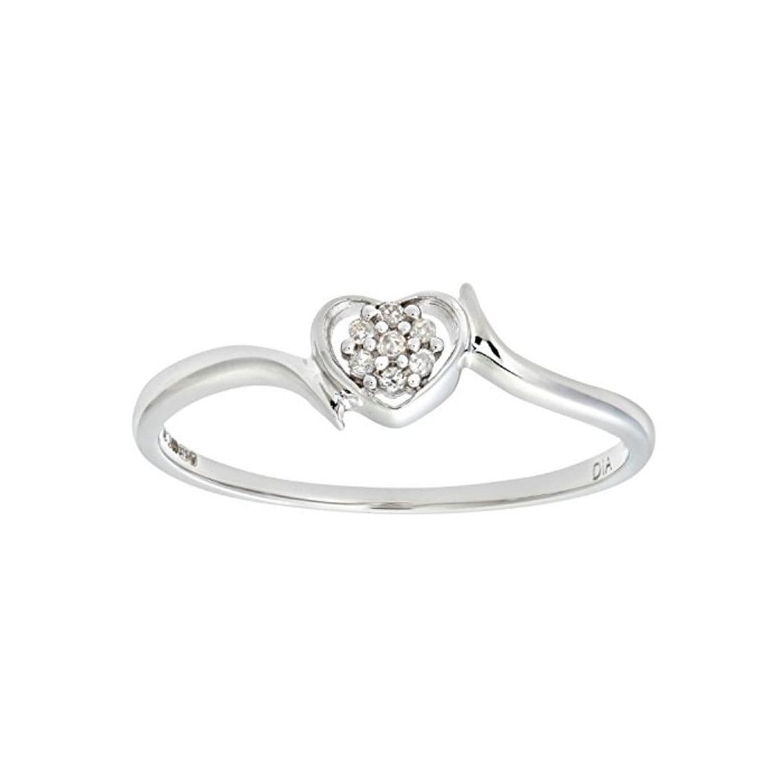 Producto Naava Anillo para Mujer de Oro Blanco 9K con Diamante Talla 11