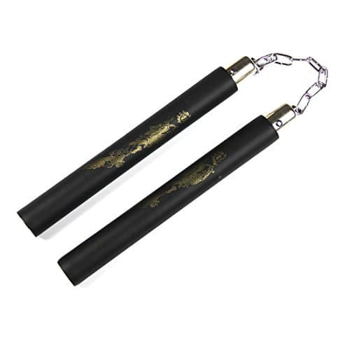 Place Glield 30cm Nunchaku Espuma Dragón Estampado con Cadena de Acero Seguro de