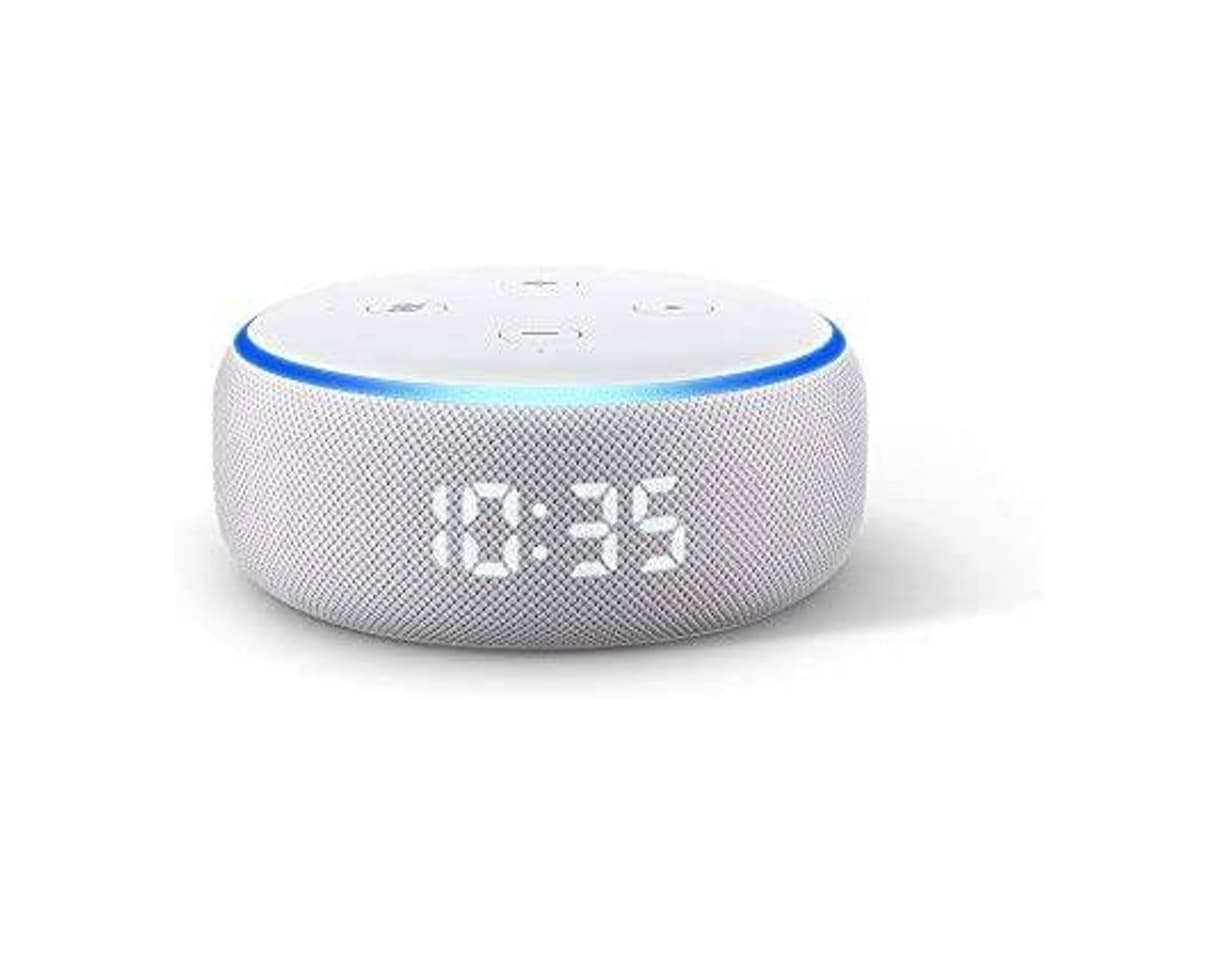 Product Echo Dot com relógio