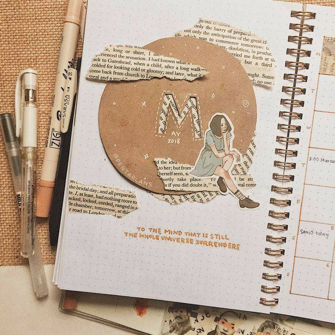 Moda Bullet journal capa cover 