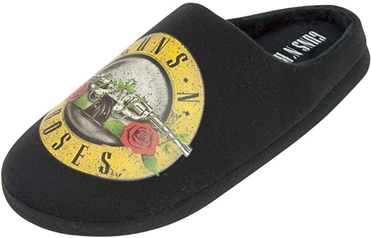 Fashion Guns N' Roses Logotipo de la Banda de Bala Hombres de Negro Zapatillas Mula