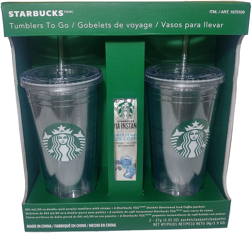 Product Starbucks - Vaso para bebidas frías con tapa y pajita