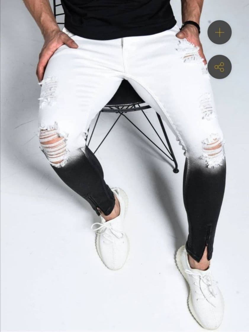 Product Black&White Jeans Ripped – GentlemanToBe