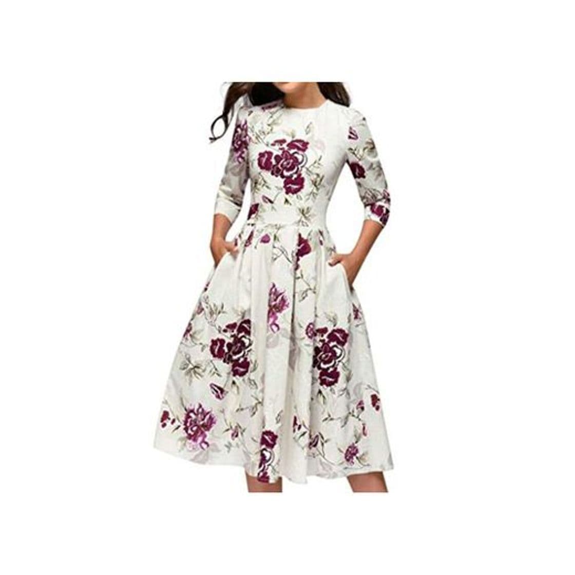 Producto Tosonse Elegante Vestido De Oscilación Floral para Mujeres Vestidos De Fiesta De Noche Vestidos Vintage Renacentistas