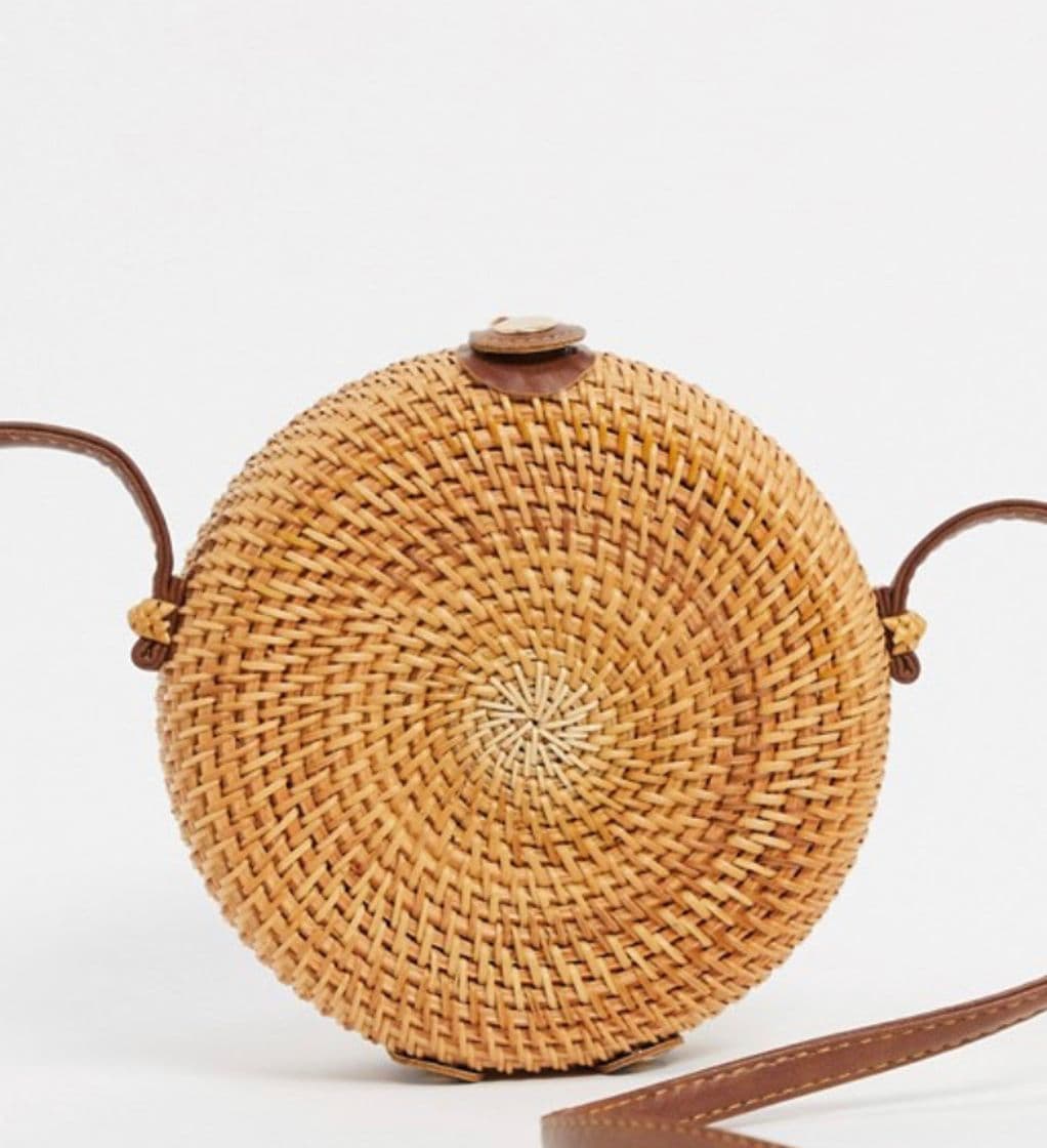 Fashion Bolsa transversal em rattan