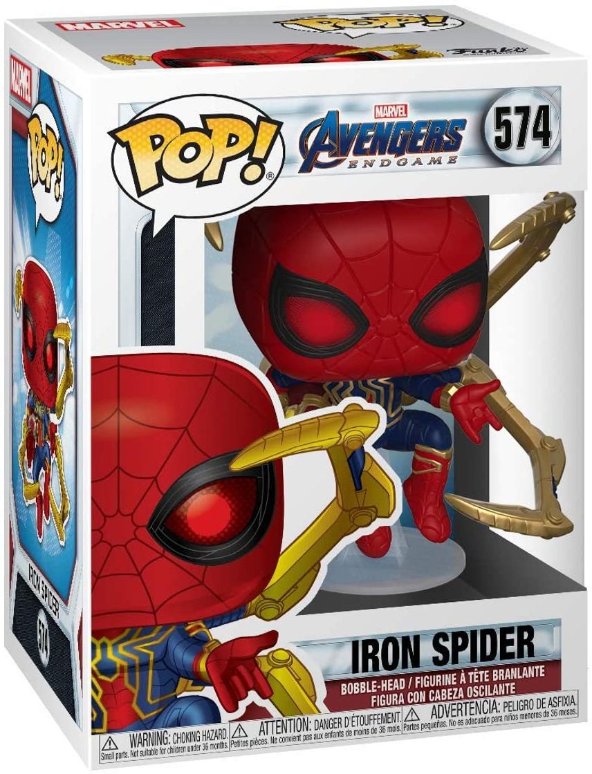 Juego Funko- Pop Marvel: Endgame-Iron Spider w/NanoGauntlet Colctib Toy, Multicolor, Talla Única