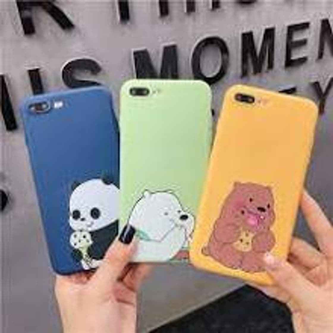 Moda Capinha de urso sem curso iPhone xs max xr x 6s 7 8 plus 