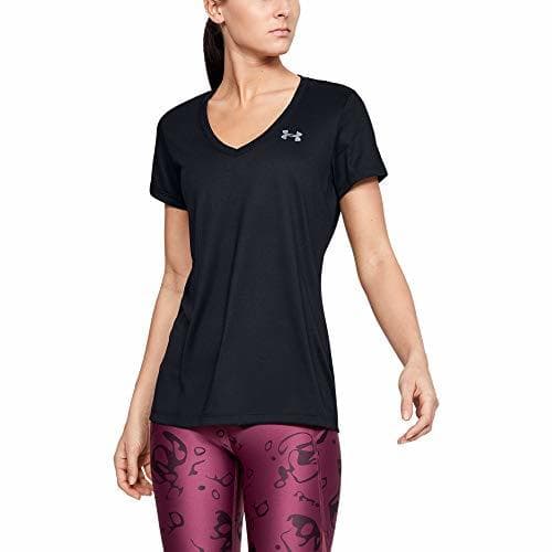 Producto Under Armour Tech Short Sleeve V-Solid Camiseta, Mujer, Negro