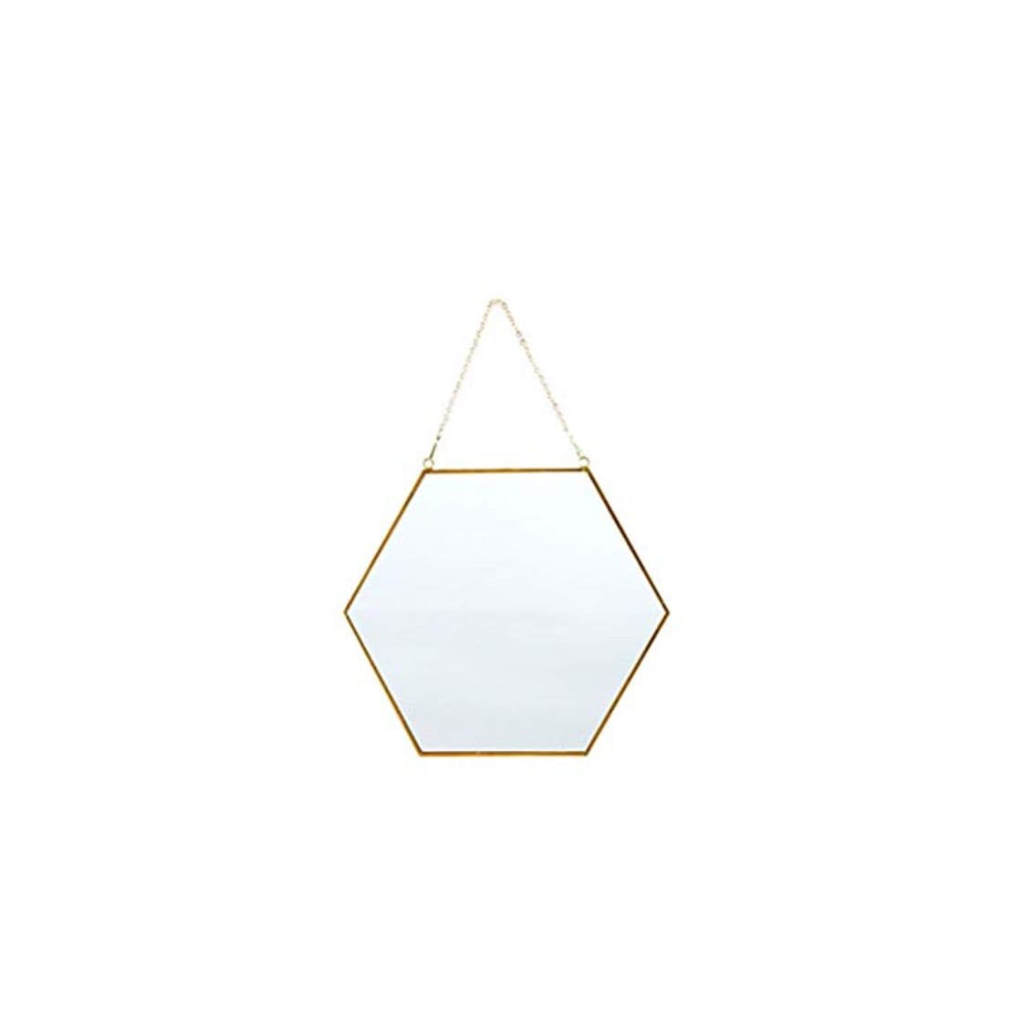 Producto Vosarea Espejo de Maquillaje Moderno Metal Colgante Espejo de Pared Hexagonal Geométrico Espejo Decorativo para Apartamento Sala de Estar Dormitorio Dormitorio