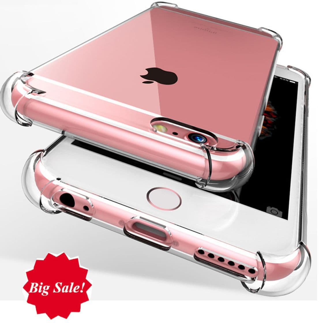 Moda Funda transparente protectora, para IPhone de AliExpress 