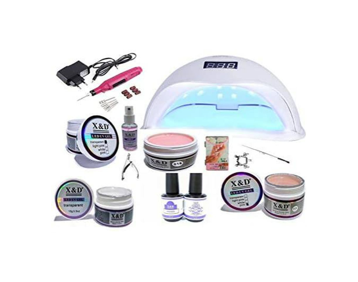 Product Kit Cabine 48w Led 4 Gel Xed Primer Top Coat Tips Lixa 20mil