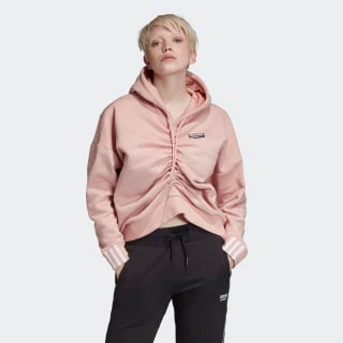 Moda adidas Buzo con capucha Fruncido - Rosa | adidas Argentina 