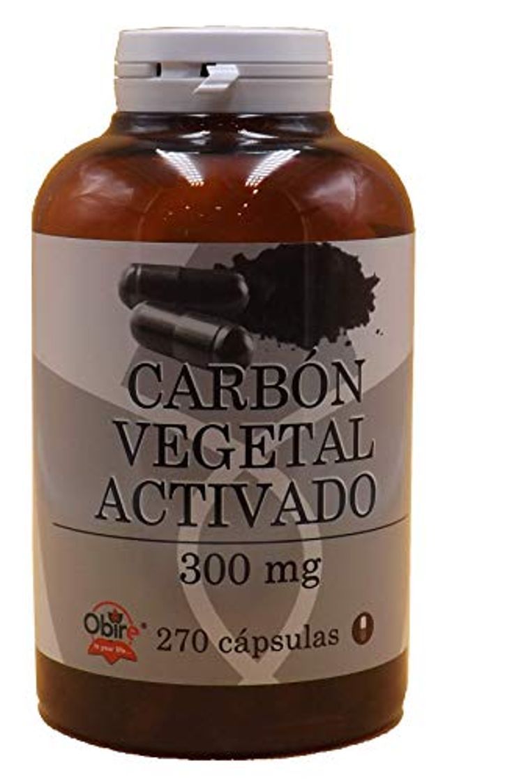 Producto Carbon vegetal activado activo 300 mg Obire 270 capsulas mejora la disgestión