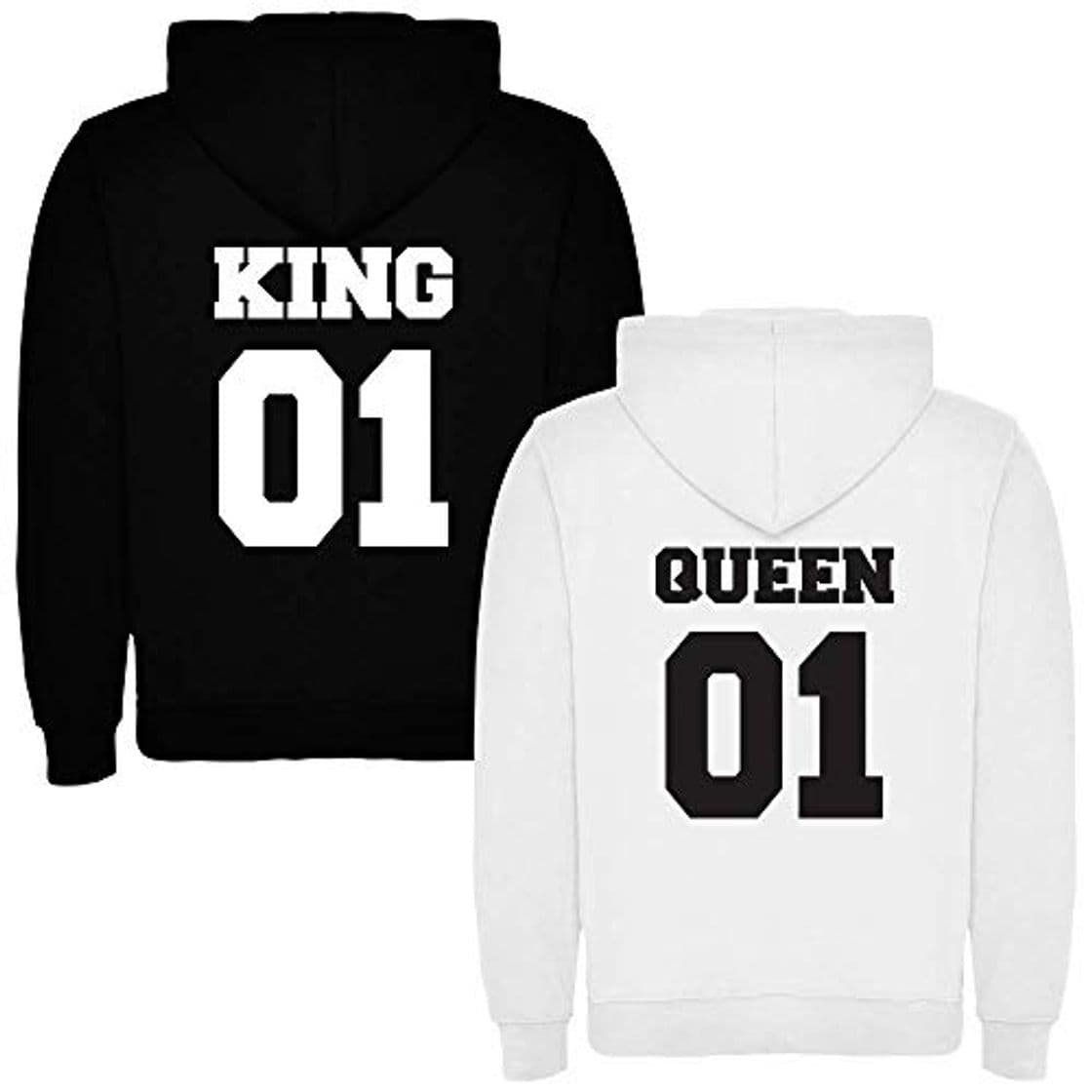 Fashion Pack de 2 Sudaderas para Parejas King 01 Bold y Queen 01