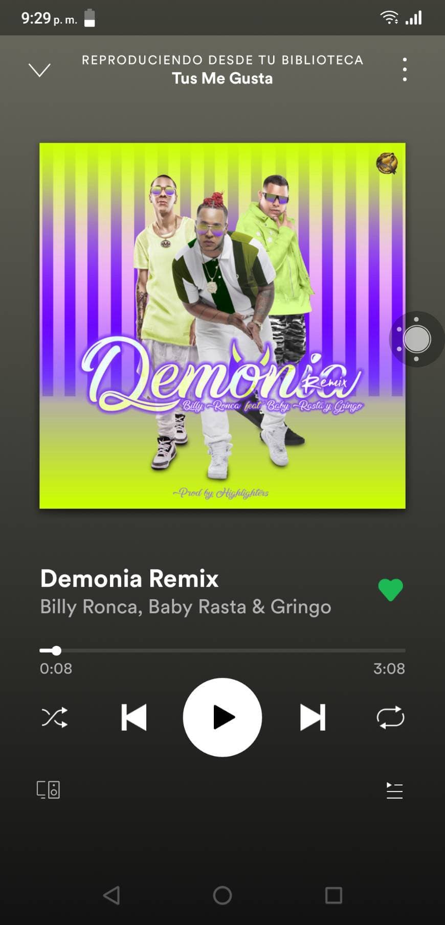 Music Demonia- Billy Ronca ft Baby Rasta y Gringo 