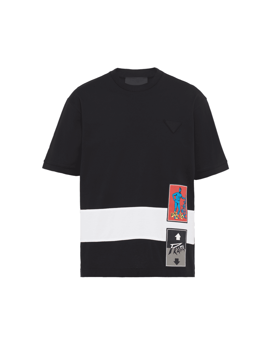 Fashion Print jersey T-shirt | Prada 