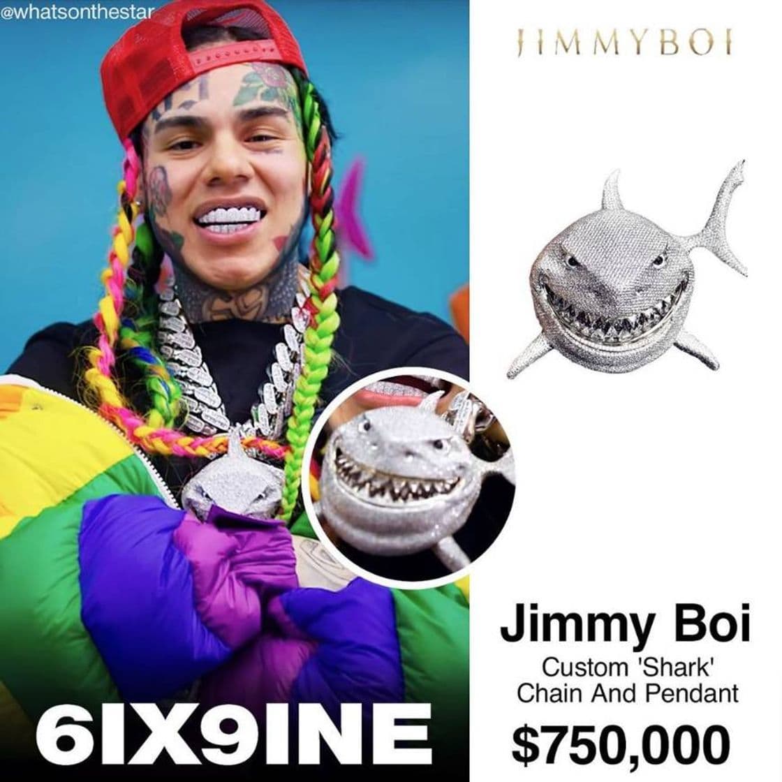 Producto 6IX9INE OUTFITS IN "GOOBA" VIDEO [RAPPERS OUTFITS