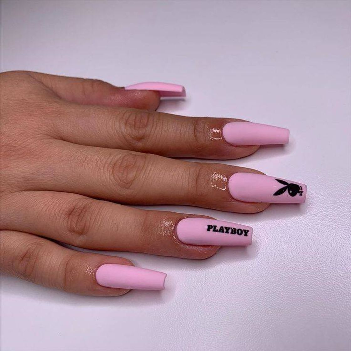 Fashion #nails #pink #playboy